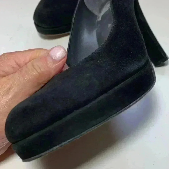 Stewart Weitzman  black suede heels - Picture 8 of 8